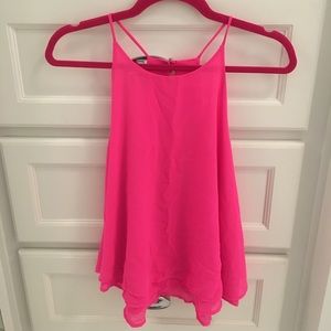 Hot pink tank top